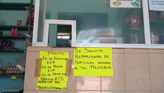 La tortilla se vendía en 22 pesos el kilo