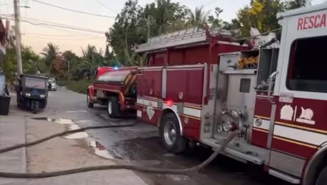 Incendio de una vivienda en Calderitas deja a una persona con quemaduras en la espalda
