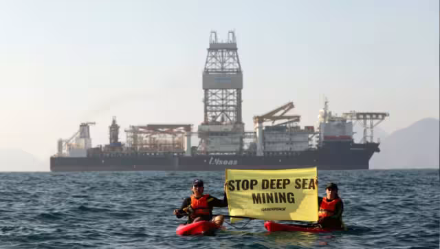 Greenpeace mostró una postura ante la llegada de un barco minero para perforación de aguas profundas