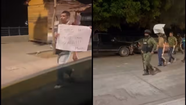 Integrantes del CJNG castiga a presuntos ladrones en Ocotlán, Jalisco