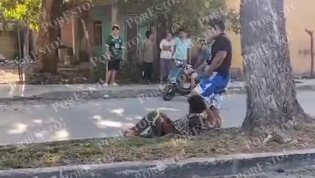 Vecinos lo persiguen y someten en la avenida Concordia.