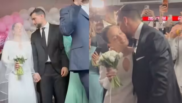 Una pareja celebró su boda en un refugio subterráneo en Israel por la guerra en Medio Oriente