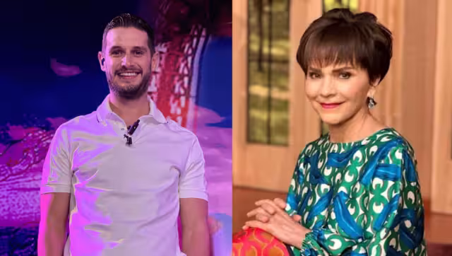 El presentador no tuvo piedad contra la conductora. Foto: Especial