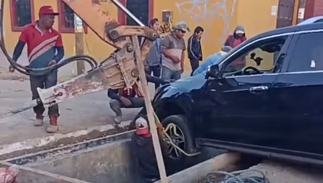 En el lugar no había señales sobre la alcantarilla destapada