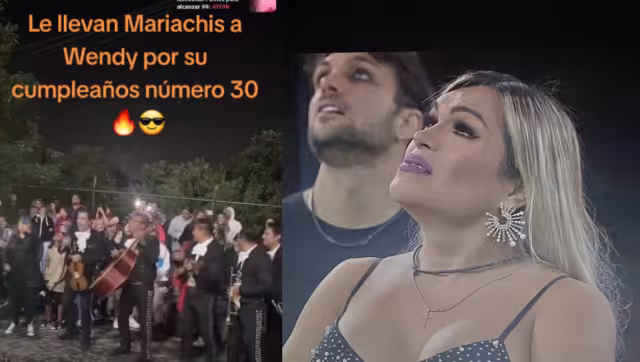 Desde el jardín, Wendy disfrutó de su serenata cumpleañera. Foto: Especial