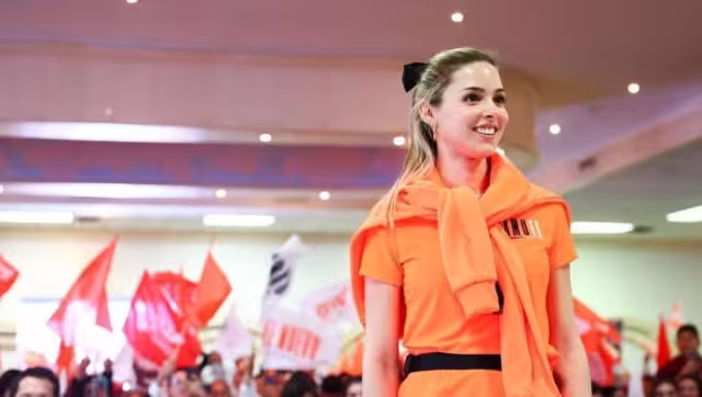 Mariana Rodríguez Cantú se registró este sábado para buscar la alcaldía de Monterrey de la mano de Movimiento Ciudadano