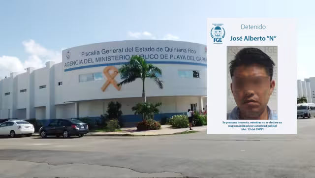 Tras su detención fue ingresado en el Centro de Retención Municipal de Playa del Carmen