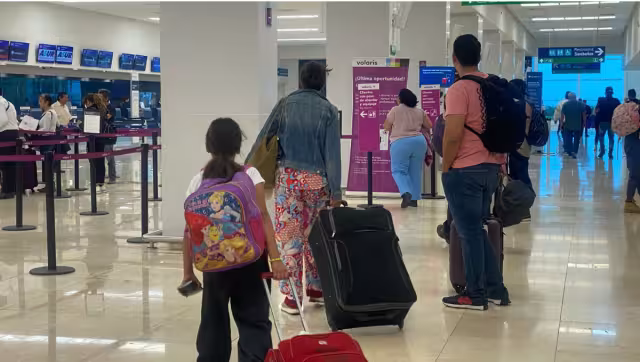 Faltan cinco por bajar, entre ellos uno de Guadalajara de Volaris que reporta, llegará a las 08:32 con 7 minutos de anticipación