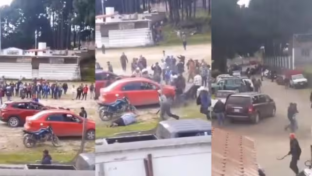 Los pobladores, armados con machetes y palos, se enfrentaron al grupo armado