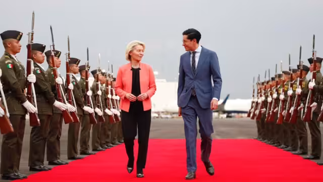 El secretario de Relaciones Exteriores recibió a líderes de la Unión Europea.
