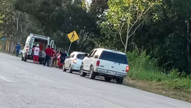 El motociclista fue trasladado a un hospital del IMSS en Escárcega