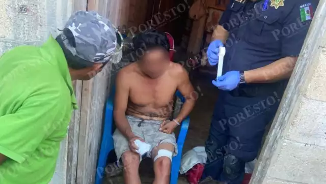 Paramédicos de la SSP atendieron al hombre lesionado