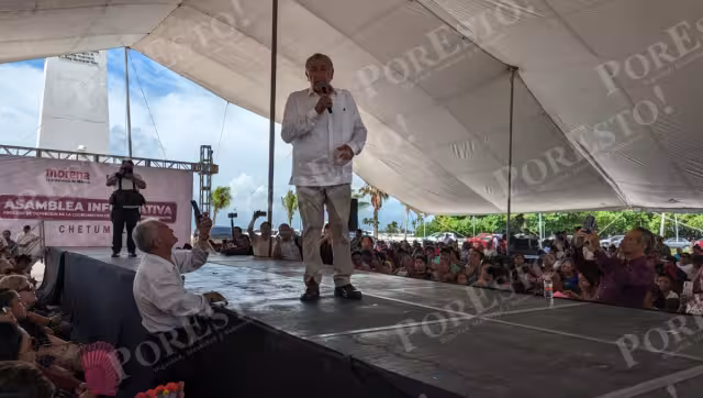 Con un discurso sobre los avances de la transformación en Quintana Roo, el precandidato habló de todos los beneficios de la 4T en el estado