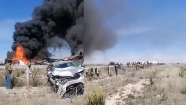 Así lucía el choque en San Luis Potosí