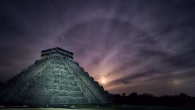 El fenómeno fue captado por el custodio nocturno José Keb Cetina
