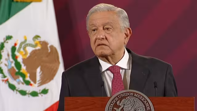 Andrés Manuel López Obrador encabeza este miércoles 22  de noviembre, la conferencia mañanera desde Palacio Nacional.