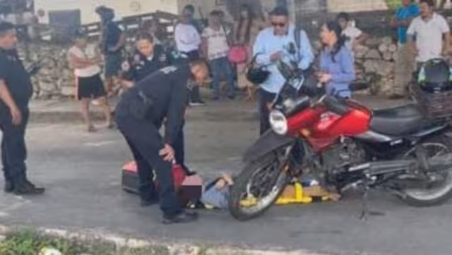 Los agentes estatales retuvieron al motociclista, en espera del perito de tránsito para el deslinde de responsabilidades