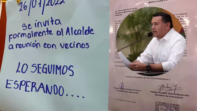 Vecinos de Altabrisa invitaron a Renán Barrera a un diálogo por la construcción del Parque Tho', al cual se ha negado