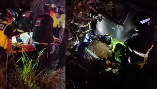 El encontronazo dejó cuatro lesionados; además de los visitantes, el conductor de la camioneta y el presunto responsable.