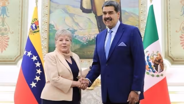 La canciller mexicana Alicia Bárcena, se reunió con el presidente de Venezuela, Nicolás Maduro