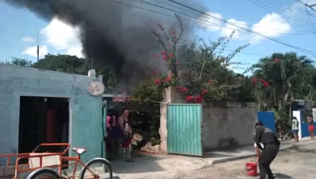Su pequeña cocina agarró fuego alcanzando maderas y láminas de cartón