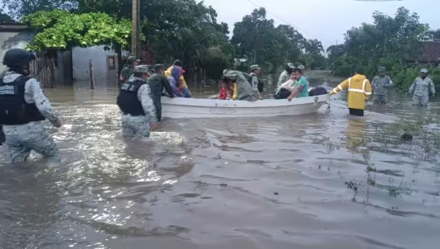 La Guardia Nacional implementó en tabasco el Plan GN-A, para auxiliar a la población afectada por el paso de la Tormenta Tropical Pilar