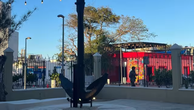 Así luce el ancla que fue hallada en el Malecón de Progreso