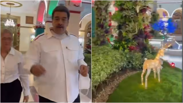 Nicolás Maduro, presidente de Venezuela, anunció la llegada de la Navidad adelantada en su país y mostró que el Palacio de Miraflores se encuentra adornado con decoraciones decembrinas