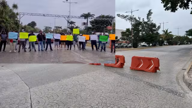 Esta mañana trabajadores de Uber se volvieron a manifestar en Cancún