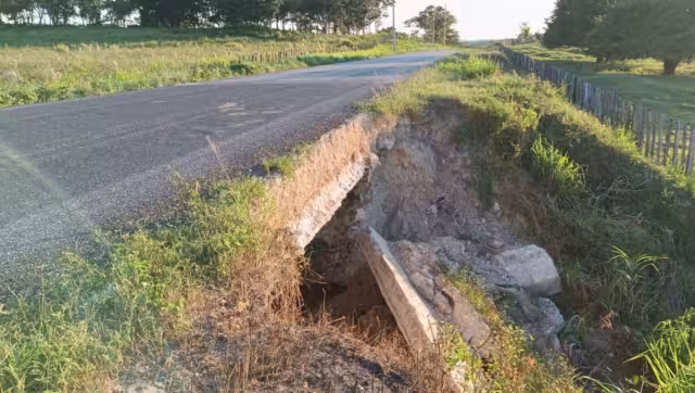 El viaducto en Candelaria sirve de desagüe para el agua pluvial de las partes altas