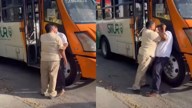 Un choque escaló a jalones de cabello entre choferes de transporte en Mérida