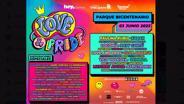 El festival LGBT. Love & Pride reunirá a diversas bandas mexicanas y extranjeras