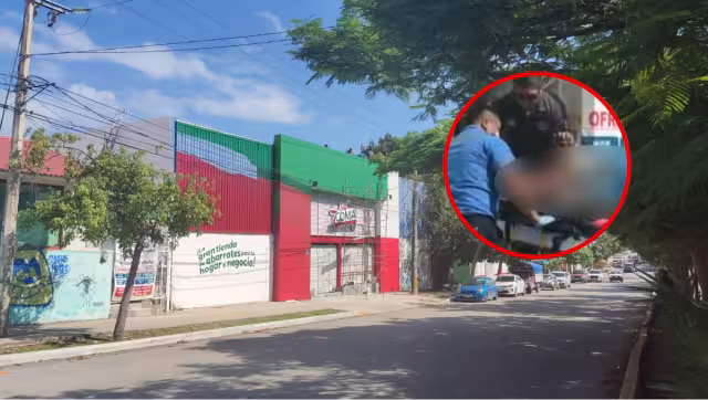 El hombre de alrededor de 40 años de edad fue trasladado de emergencia al nosocomio