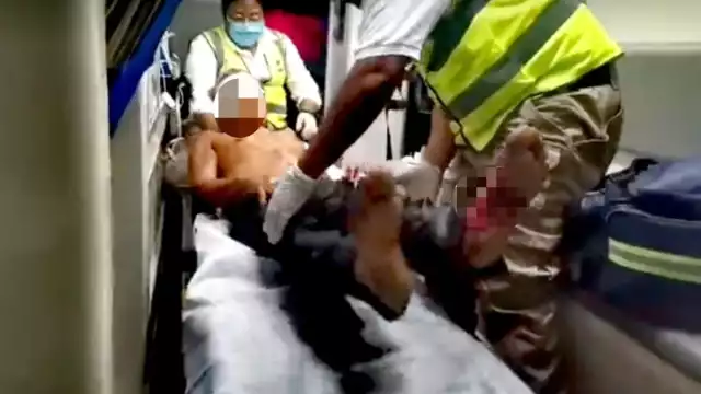 El abuelito requirió atención hospitalaria