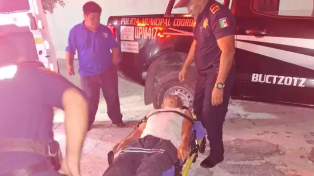 El sexagenario fue abordado a la unidad de emergencia y trasladado al Hospital San Carlos de Tizimín