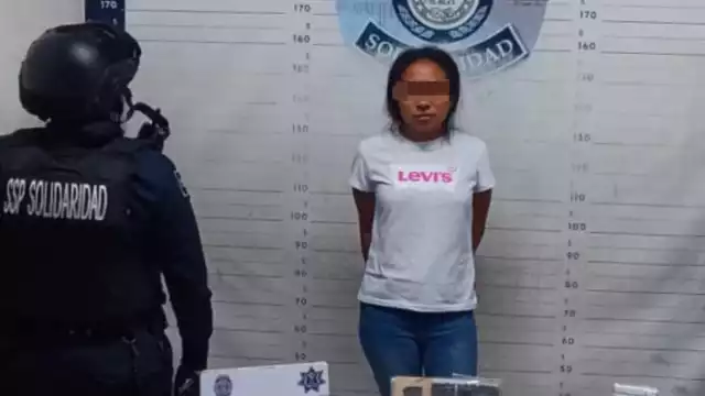 La mujer quedó a disposición de la Fiscalía de Quintana Roo