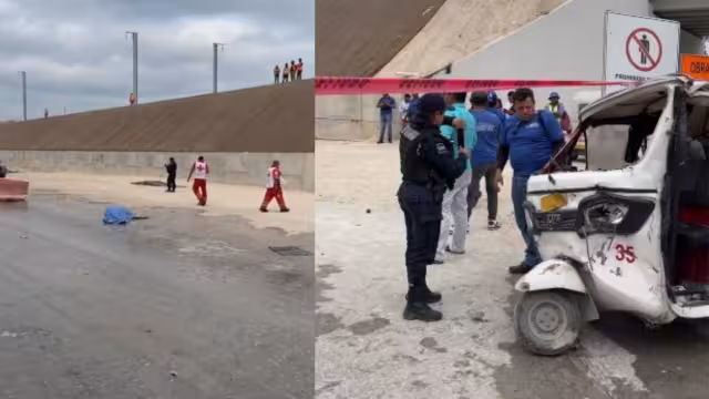 El mototaxista salió volando tras el accidente