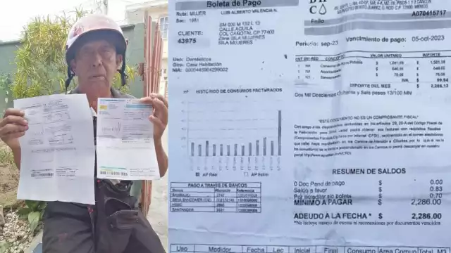 Luis Alberto Valencia cambió la línea que alimenta su tinaco, pero igualmente le llegó una factura de mil 850 pesos; para que revisen la falla le cobran 380 pesos. (