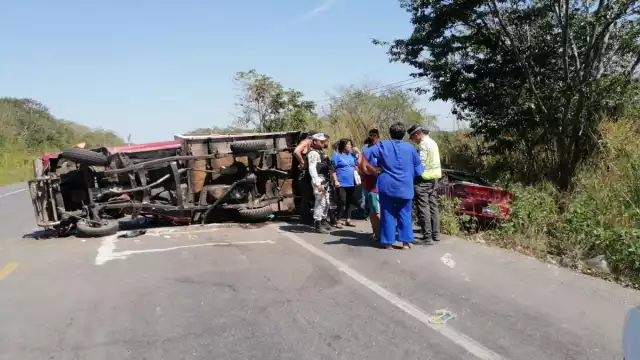 Elementos de la Guardia Nacional abanderaron el percance carretero