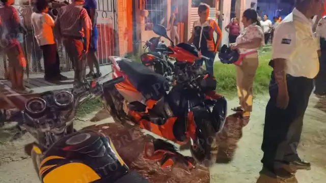 Dos motocicletas chocaron en la entrada del Arroyo de los Franceses.