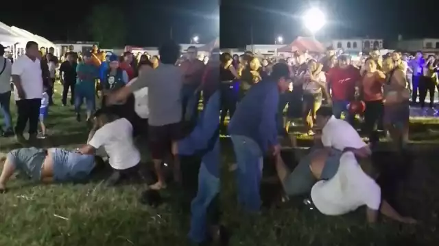 Los hombres fueron separados por más personas que presenciaron la pelea