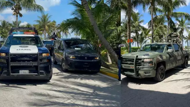 Elementos de los tres órdenes de gobierno realizaron un operativo en la Zona Hotelera de Cancún