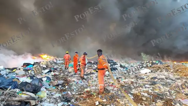 Autoridades de Protección Civil arribaron al relleno sanitario de Tizimín