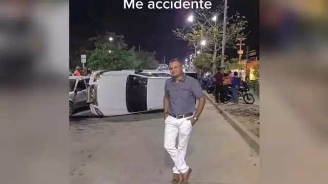 La actitud del hombre luego de accidentarse causó polémica en TikTok