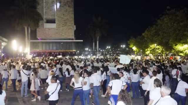 La marcha culminó en la Plaza de la República