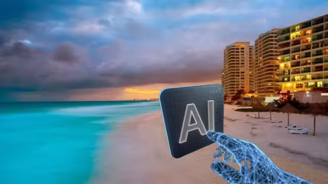 Según la Inteligencia Artificial asi lucirian las playas de Cancún en el año 2050