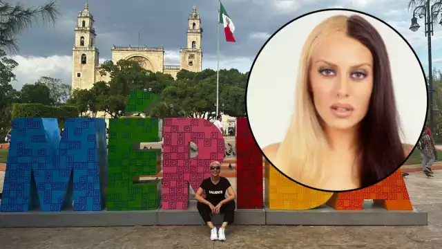 Mónica Naranjo visitó la Plaza Grande de Mérida