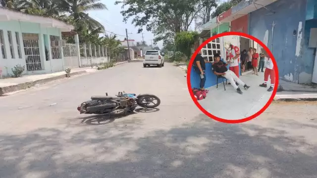 El joven fue atendido por el personal de la Cruz Roja