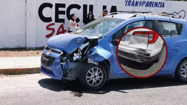 Se impactó por alcance contra una camioneta