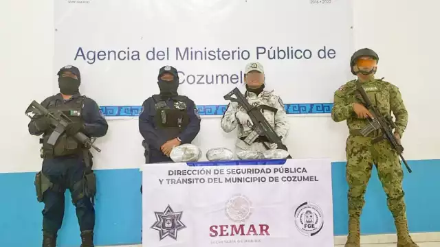 Hallan cuatro paquetes de marihuana en una paquetería ubicada en la colonia centro.